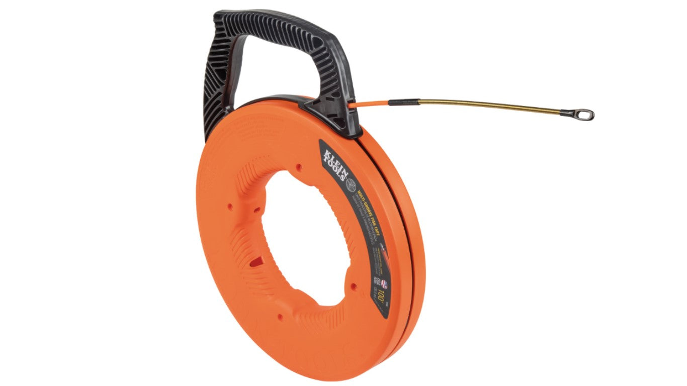 56380 Multi-Groove Fiberglass Fish Tape with Spiral Steel Leader, 100-Foot