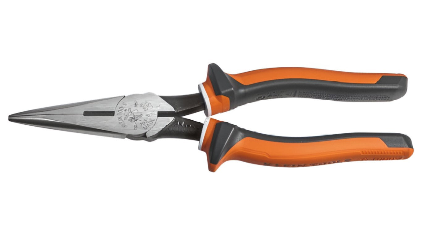 2038-EINS Long Nose Side Cutter Pliers, 8-In Slim Insulated