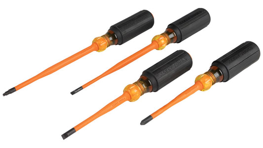 33734INS Screwdriver Set, Slim-Tip Insulated Phillips, Cabinet, Square, 4-Piece