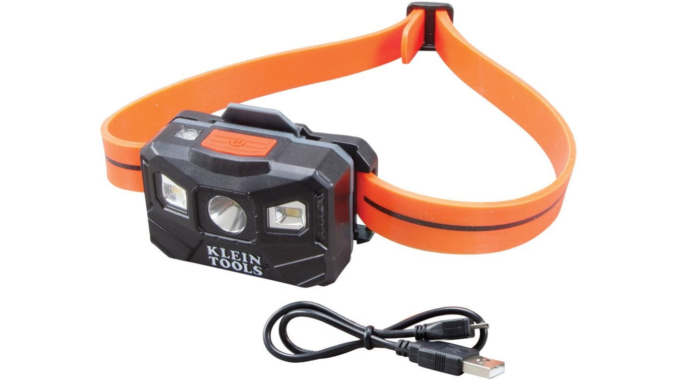 56064 Rechargeable Headlamp with Silicone Strap, 400 Lumens, All-Day Runtime