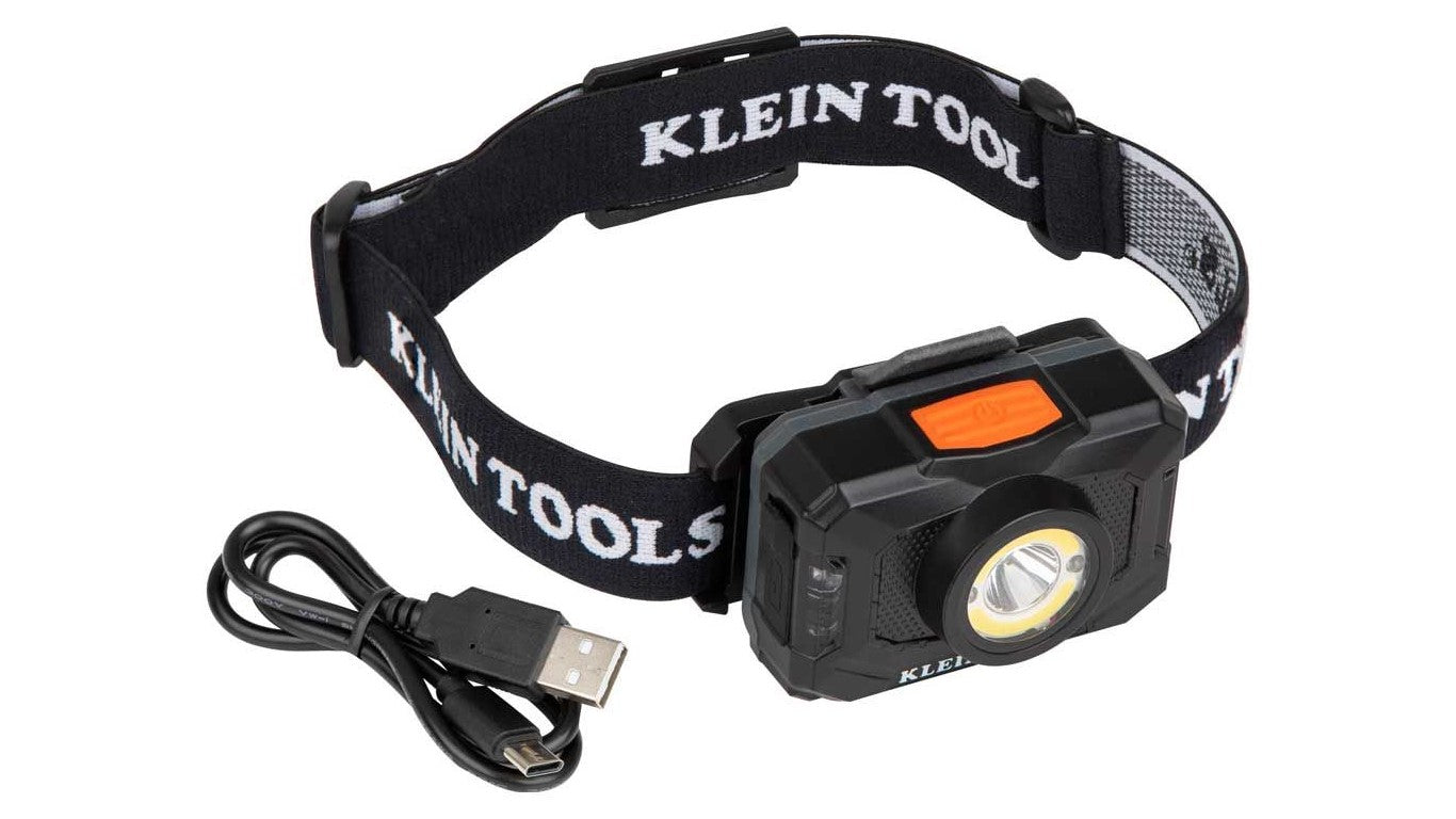 56414 Rechargeable 2-Color LED Headlamp with Adjustable Strap