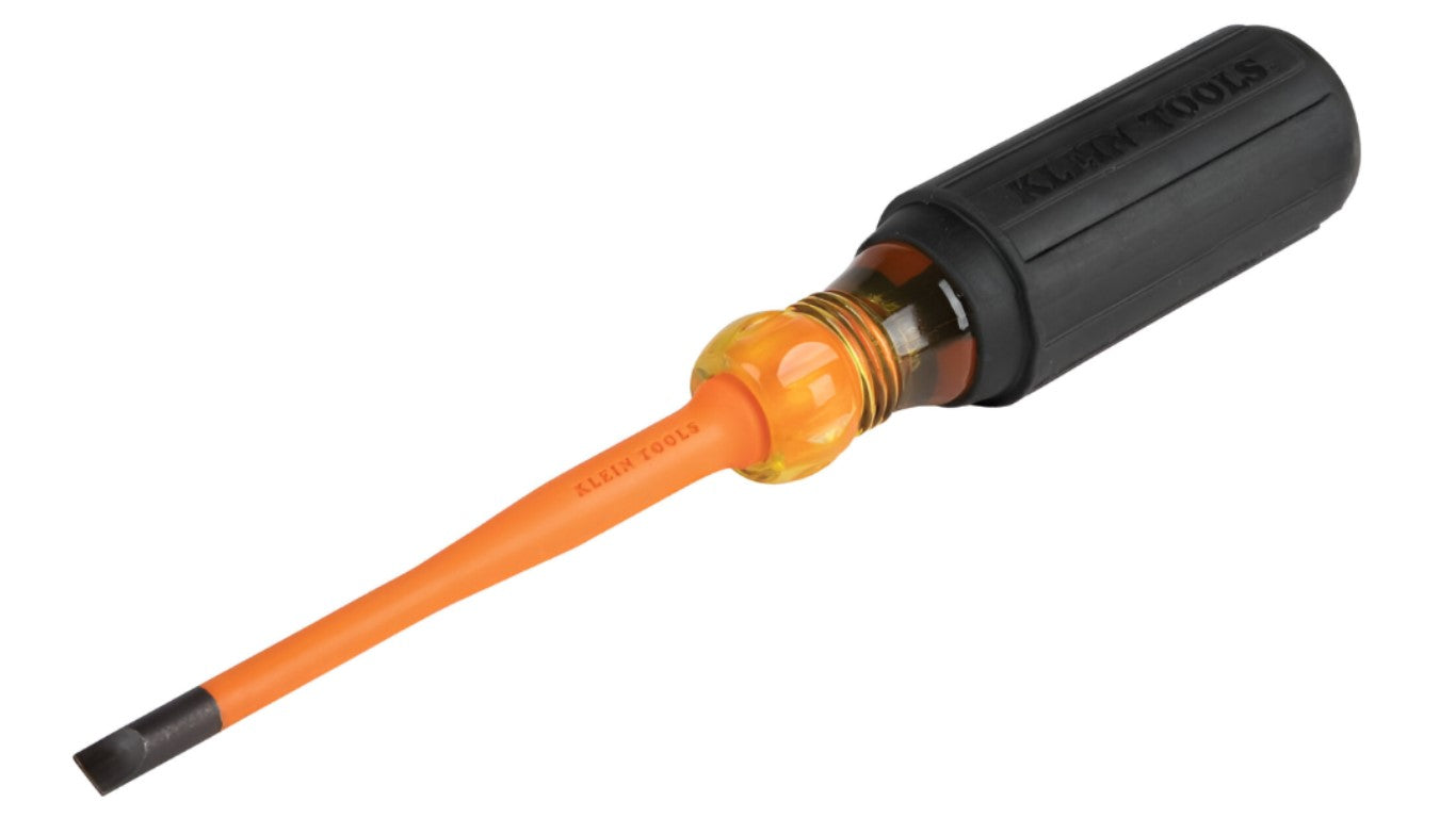 692-4-INS Slim-Tip Insulated Screwdriver, 1/4-Inch Cabinet, 4-Inch Shank