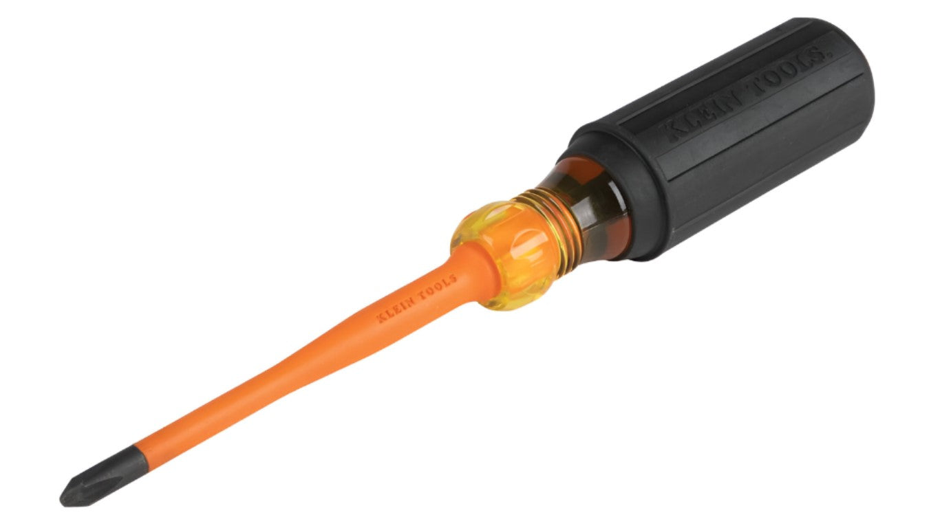 693-4-INS Slim-Tip 1000V Insulated Screwdriver, #2 Phillips, 4-Inch Round Shank