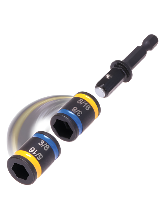 70482BY Malco C-RHEX Dual Sided Magnetic Hex Drivers - Blue/Yellow 2"