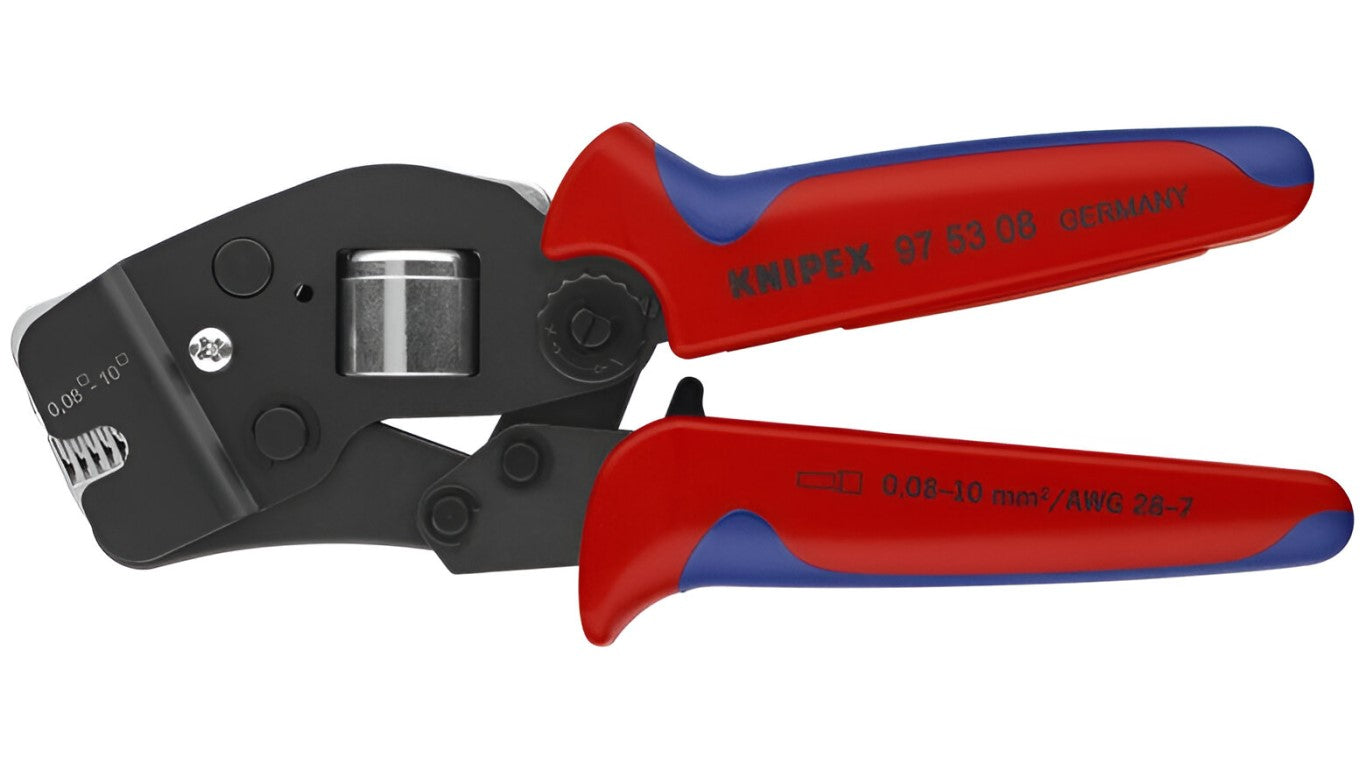 97 53 08 Self-Adjusting Crimping Pliers for wire ferrules With front loading