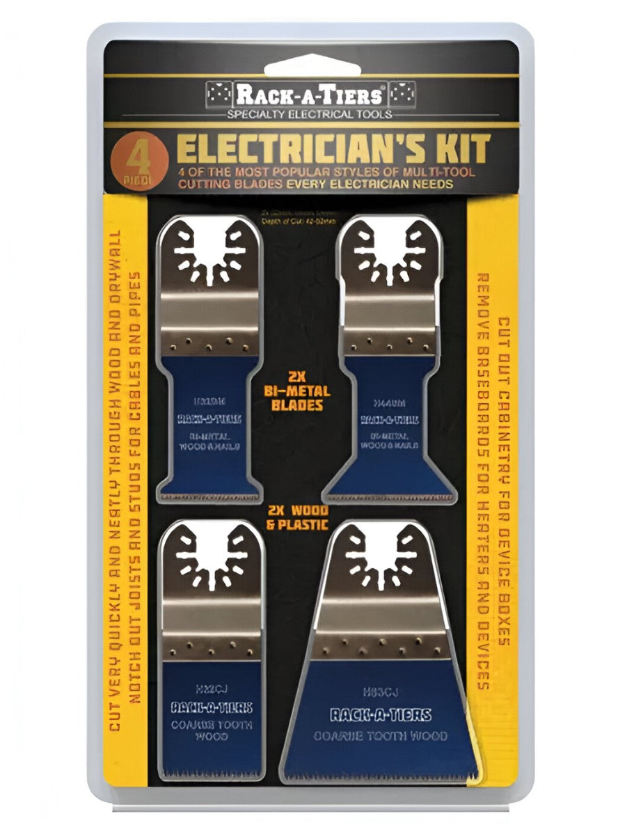 H4EMK Multi Tool Electrician's Kit - 4 Piece Blade Set