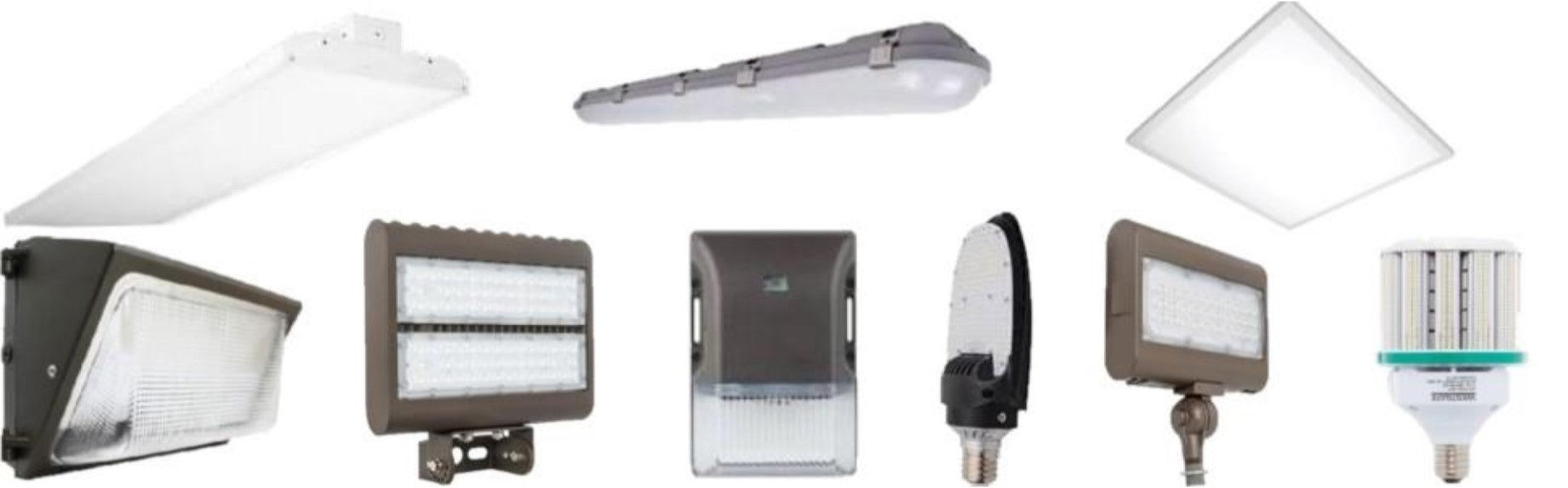 Various types of indoor and outdoor lights
