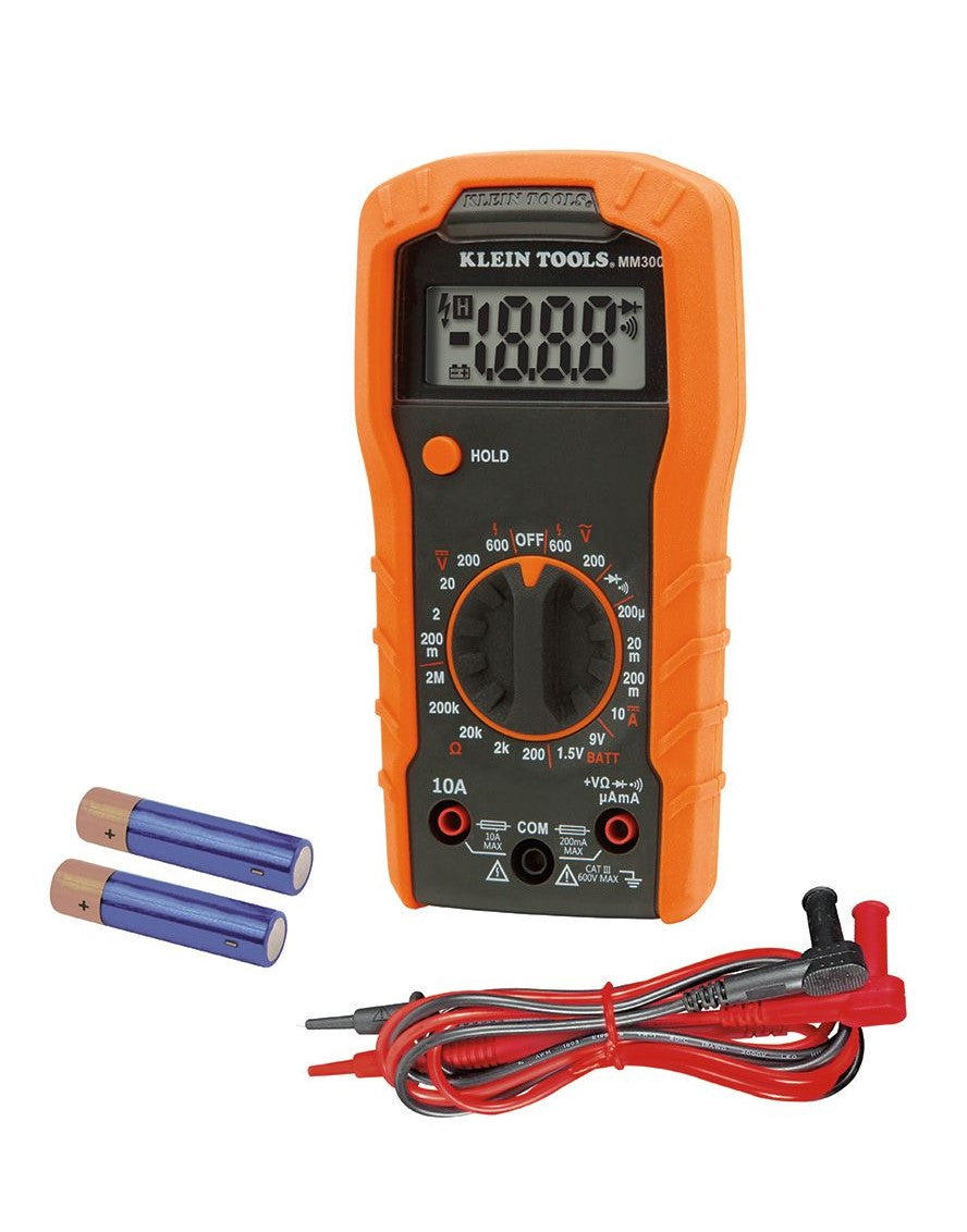 MM300 Digital Multimeter, Manual-Ranging, 600V