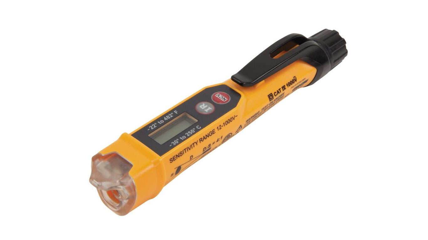 NCVT-4IR Non-Contact Voltage Tester Pen, 12-1000V, with Infrared Thermometer