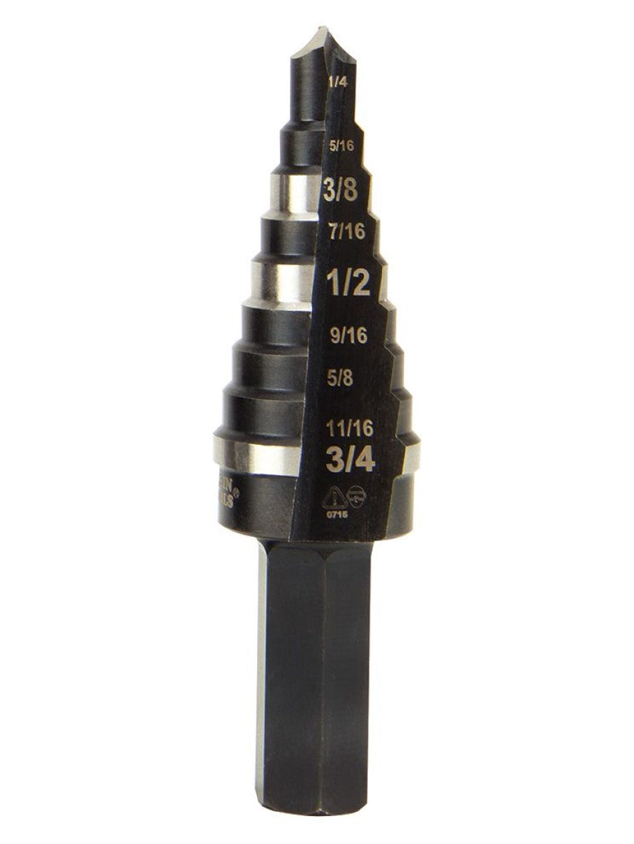 KTSB03 Step Drill Bit Double Fluted #3, 1/4 to 3/4-Inch