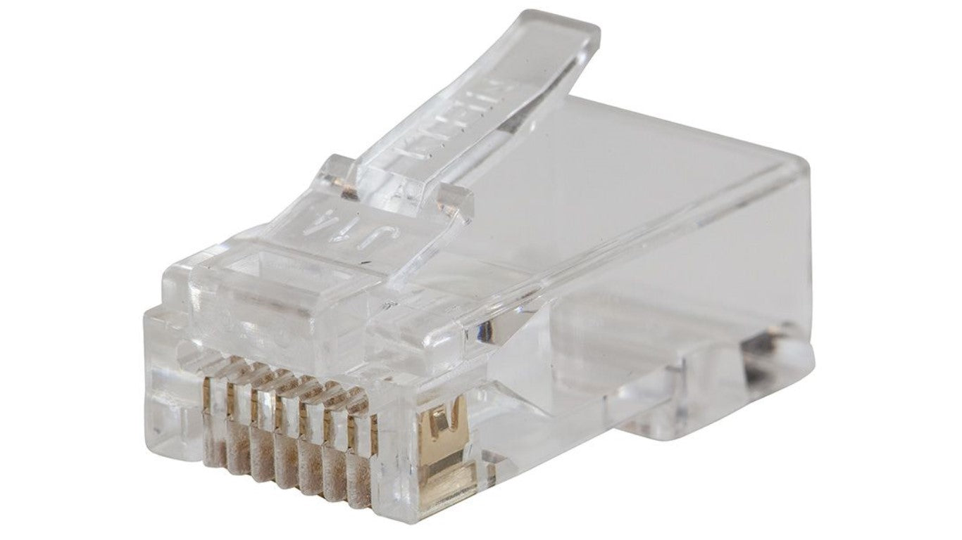 VDV826-728 Pass-Thru Modular Data Plugs, RJ45-CAT5E, 10-Pack