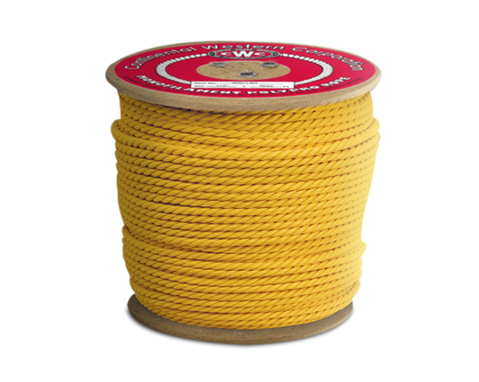3-Strand Polypropylene Rope - 3-16" x 1200' Yellow