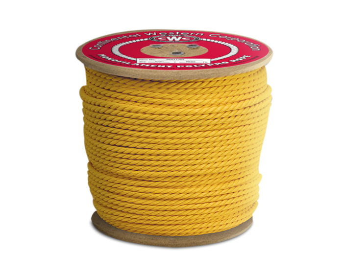 3 Strand Polypropylene Rope - 3/8" x 300' Yellow