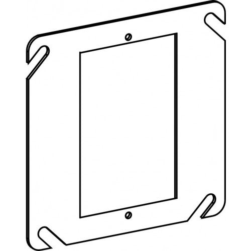 41000 Flat, 4” Square (4S) 1-Gang Ring