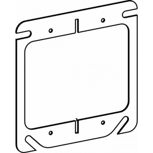 42000 Flat, 4” Square (4S) 2-Gang Ring