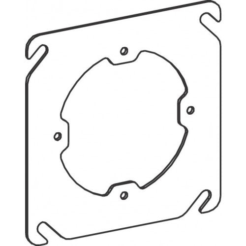 43000 4S Flat Steel Plaster Ring, Dual DIR.