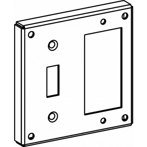 4414 Raised 1/2”, 4” Square (4S) Toggle Switch / GFCI Industrial Cover