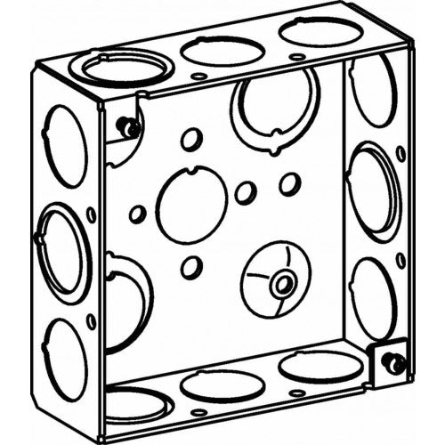 4SB-MKO 1-1/2” DEEP, 4” SQUARE (4S) BOX WELDED WITH MKO