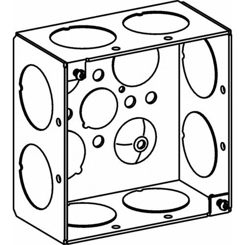 4SDB-100 2-1/8” Deep, 4” Square (4S) Deep Box Welded With 1” KO