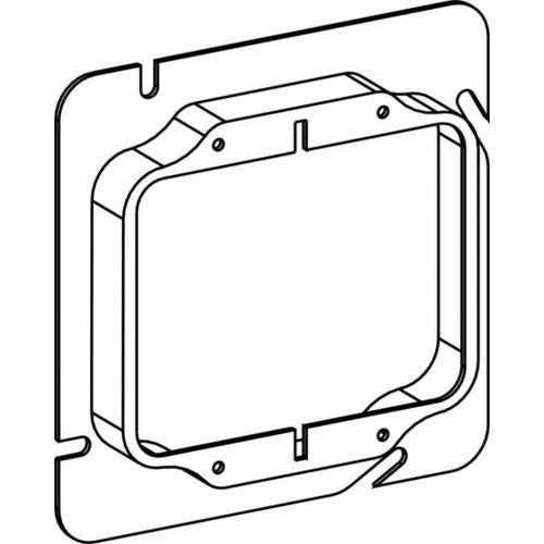 52058 Raised 5/8”, 4-11/16” Square (5S) 2-Gang Device Ring