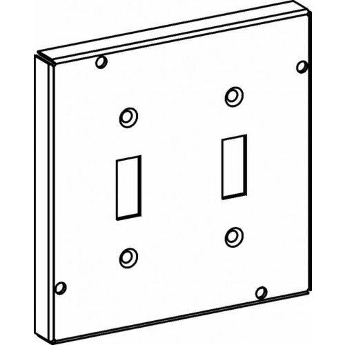 5511 Raised 1/2”, 4-11/16” Square (5S) 2 Toggle Switches Industrial Cover