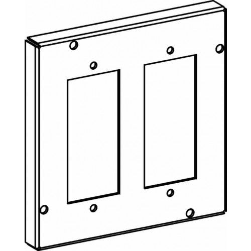 5544 Raised 1/2”, 4-11/16” Square (5S) 2 GFCIS OR 2 Decorative Switches Industrial Cover