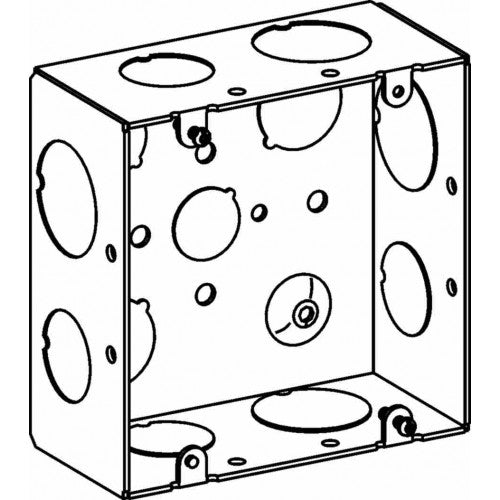 5SDB-75/100 2-1/8” Deep, 4-11/16” Square (5S) Box Welded With 3/4” & 1” KO