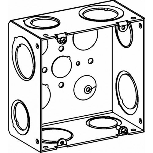 5SLB-2MKO 2-1/2” DEEP, 4-11/16” Square (5S) Large Capacity Box Welded With 3/4”, 1” & 1-1/4” MKO