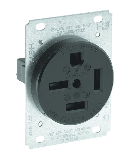 8450 50A 250V 3P 4W Straight Blade Receptacle 15-50R