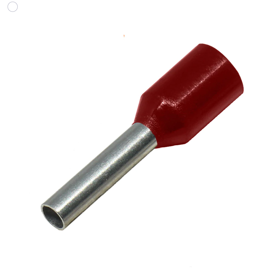 AW15008 16AWG (8mm Pin) Insulated Ferrules - Red