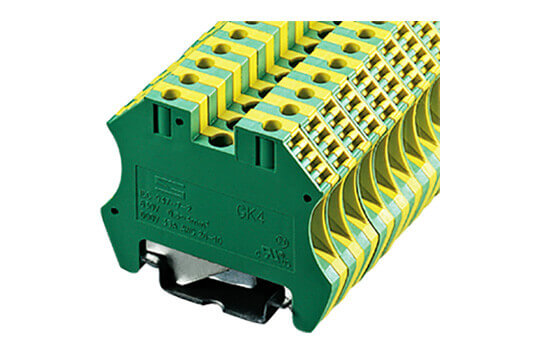 DK4-PE Grounding Terminal Block 26-10AWG 35A