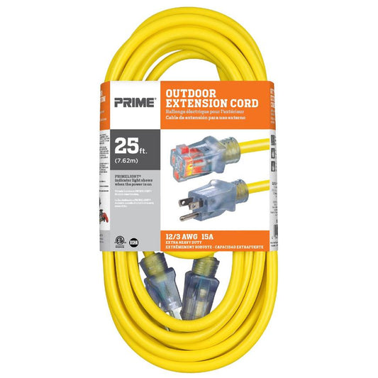 EC511825 25ft 12/3 SJTW Jobsite Outdoor Extension Cord