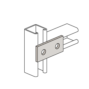 3-1/2" Two Hole Splice Plate