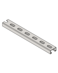 14 Gauge 1-5/8" x 13/16" Channel With Short Slots