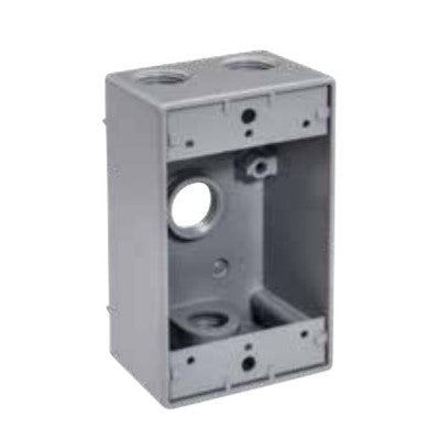 1/2" 4 Hole Single Gang Weatherproof Box