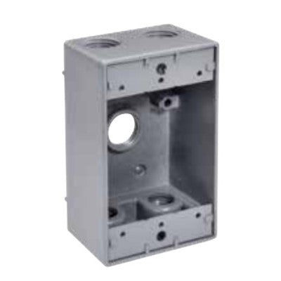 1/2" 5 Hole Single Gang Weatherproof Box