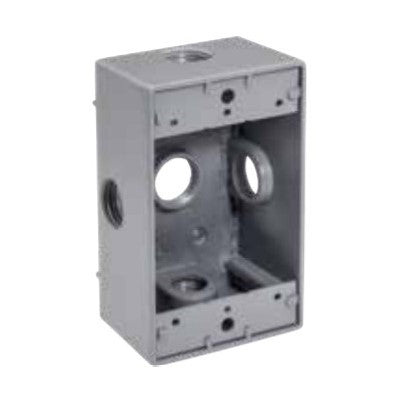 1/2" 5 Hole (Side) Single Gang Weatherproof Box