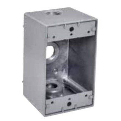 3/4" 3 Hole Deep Single Gang Weatherproof Box