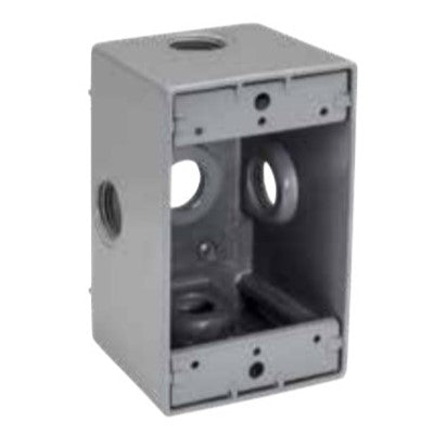 1/2" 5 Hole Deep (Side) Single Gang Weatherproof Box