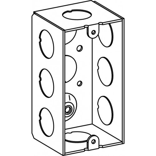 HB-1-50 1-7/8” Deep, 1-Gang Welded Handy Box With 1/2” KO